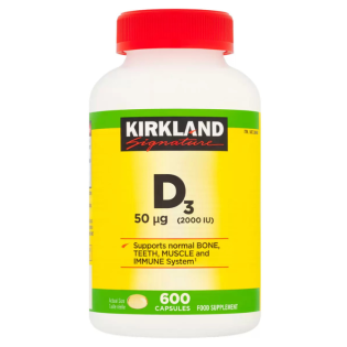 Kirkland Signature Vitamin D3 2000IU, 600 Count