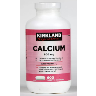 Kirkland Signature Calcium & Vitamin D3, 600 Count