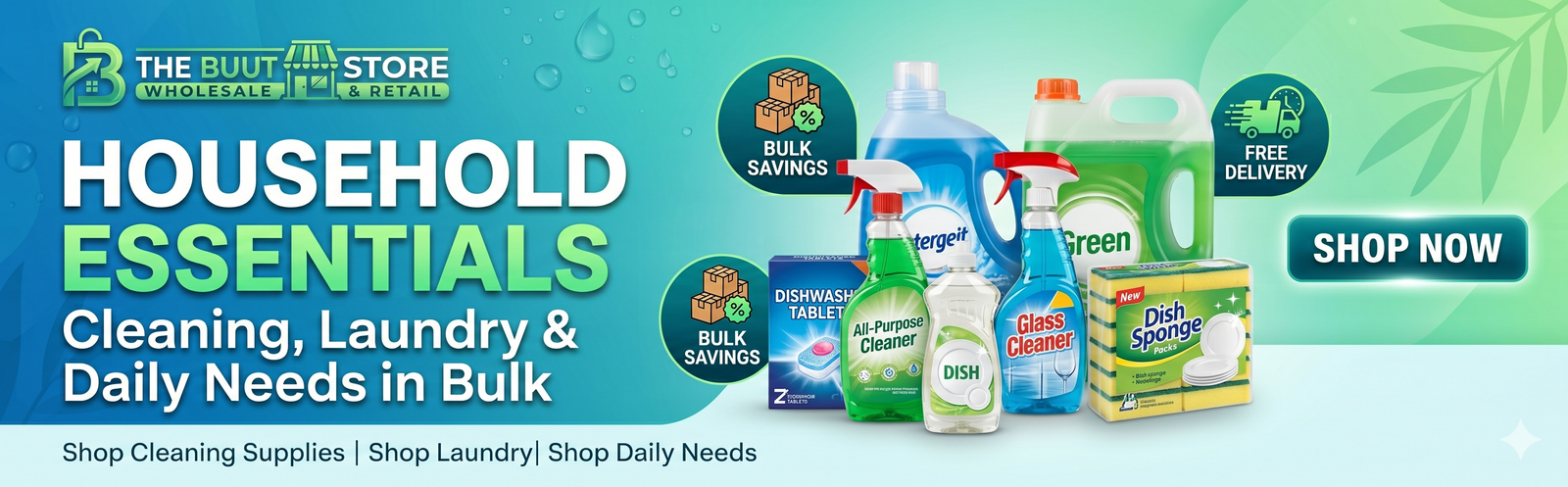 Household Essentials — Cleaning, Laundry & Daily Needs