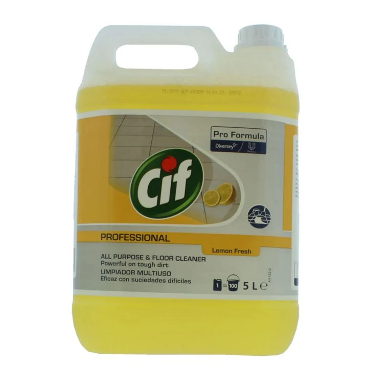 CIF Professional All Purpose & Floor Cleaner Lemon Fresh 5L - Image 1