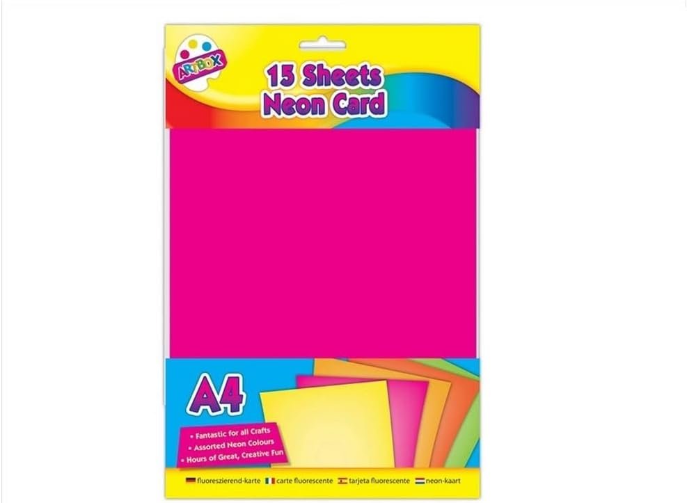 Artbox A4 Neon Fluorescent Cards 15 Sheets - Image 2