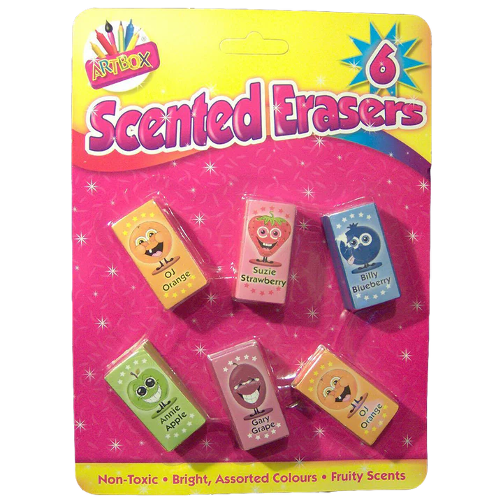 Artbox Fruity Scented Erasers 6 Pack - Image 2