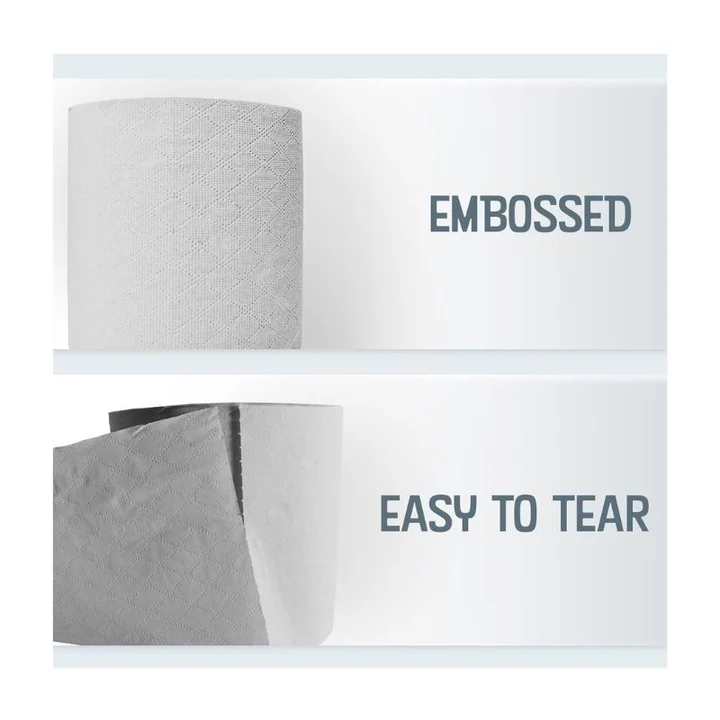 Forte Heavy Duty White Centrefeed Paper Tissue 6 Roll Pack - Image 3